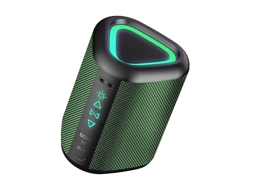 aowoka Bluetooth Speaker, 2025 Portable Wireless Speakers with Led Light, Bluetooth 5.4, 24H Playtime, Enhanced Bass, IPX7 Waterproof, Outdoor Speaker for Travel, Sport, Party, Biking.