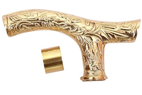 Vintage Brass Walking Stick – Handmade Wooden Cane with Solid Brass Handle – Antique Style Collectible Walking Cane for Men, Women & Seniors – Unique Gift Idea 6