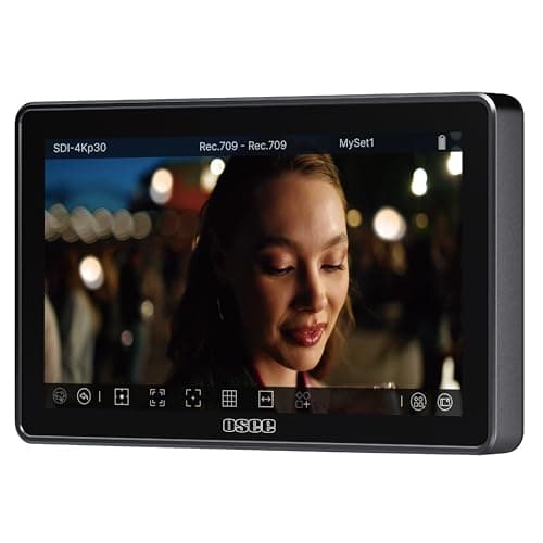 Osee G7 Pro 7’’ 3000Nits Camera Monitor, Touchscreen Camera Control HDR Field Monitor with 3G-SDI & 4K HDMI in/Out, Touch Focus Tracking for FX3/ A7 IV/EOS R5 II/EOS R8/ Z9/ Z6 III/ZV-E10M2