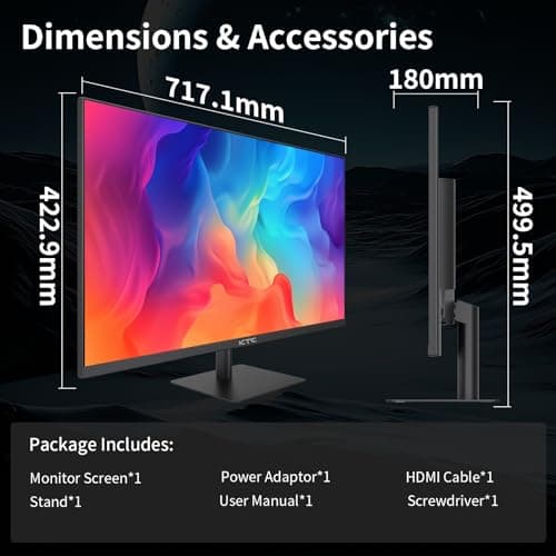 KTC 32 Inch 2K 120Hz Computer Monitor, IPS QHD 2560 x 1440p Monitor with Ultra-Thin Bezels, HDR10, Adaptive Sync, HDMI/Display Ports, Tilt Adjustable, Eyecare, Ideal for Office and Casual Gaming 9