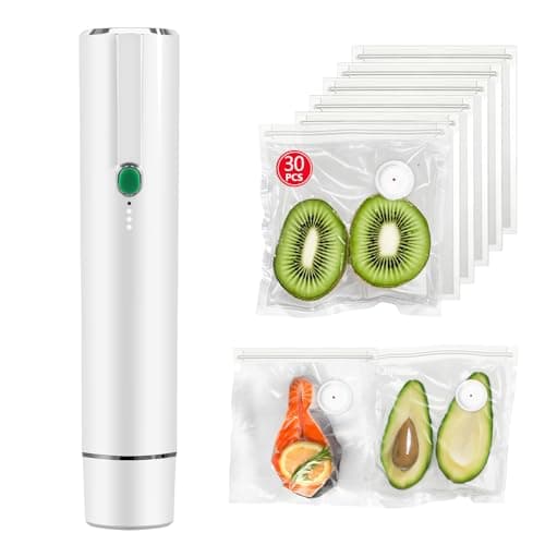 Vixino Vacuum Sealer, vacuum sealer for food, handheld vacuum sealer(Vacuum Sealers+ 30 reusable vacuum seal bags)