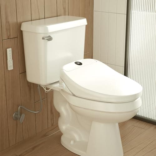 Aquonderful Bidet Toilet Seat, Smart Unlimited Warm Water, Electronic Heated Toilet Seat with Remote Control, Turbo Wash, Dryer, Rear and Front Wash, Slow Closes, Night Light, White, 225 (Elongated) 9