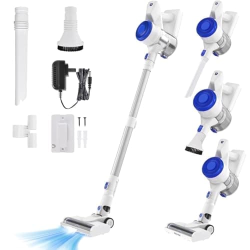 CareVac+ Cordless Stick Vacuum Cleaner Lightweight Upright for Carpet Hard Floor Pet Hair