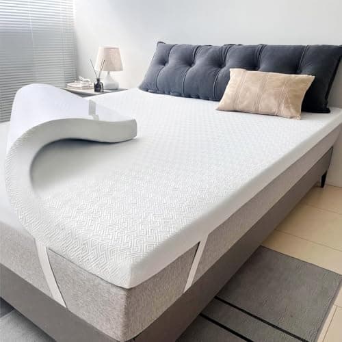 Airensky 4 Inch Memory Foam Mattress Topper twin xl College Dorm, Cooling Gel Infused High Density with Removable Skin-Friendly Cover, Pressure Relief Back Pain, CertiPUR-US Certified, Twin XL 39"x80"