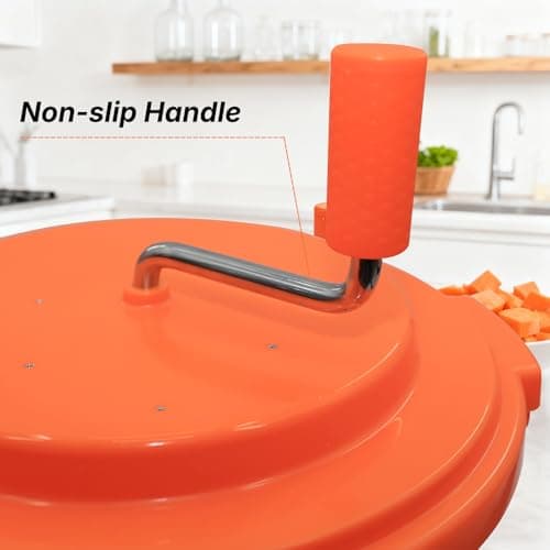 Hakka Restaurant Salad Spinner, 5 Gal/20 Qt Commercial Salad Spinner Large & Lettuce Dryer for Vegetable Friuts 8