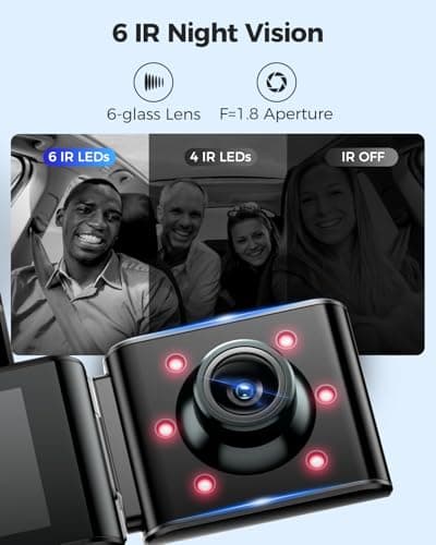 AZDOME M550 Pro 3CH Dash Cam 4K - 5G WiFi, 3.19" Screen IR Night Vision - 24H Parking Mode - 3-Channel Dash Cam - Wide-Angle Coverage - Collision Detection - Built-In GPS - Adjustable Camera Lens 6