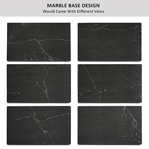 40 Inch Freestanding Towel Rack for Bathroom Floor Double-T Shape Bath Sheet Holder with Marble Design Base Standing Towel bar Next to Tub or Shower Towel Holder Stand SUS304 Matte Black 5