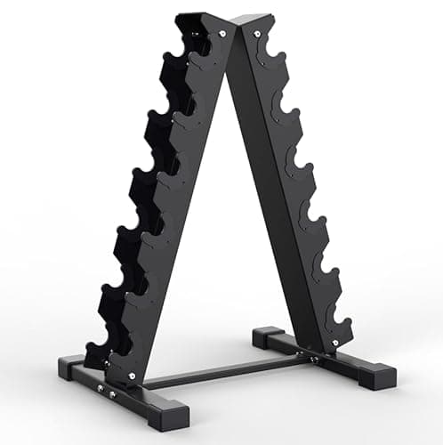 Dumbbell Rack Compact Weight Rack for Dumbbell, Kettlebell, Barbell, Heavy Duty Weight Storage Organizer (A-size dumbbell rack)