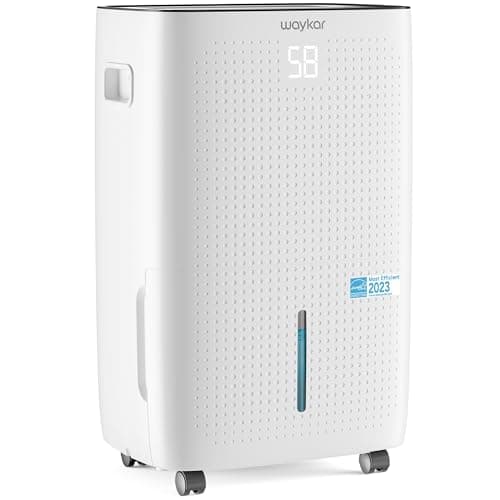 Waykar 150 Pints 7,000 Sq. Ft Energy Star Dehumidifier with Pump for Commercial and Industrial Large Room, Basement, Home, Storage, Warehouse with Drain Hose and Water Tank