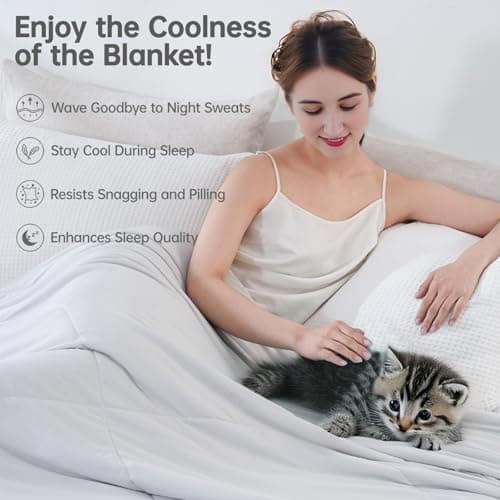 OtterOasis Cooling Comforter Twin Size for Hot Sleepers, 68"x90" Summer Cooling Blanket for Night Sweats, Silk Soft Lightweight Breathable All-Season Grey Cooling Quilt Blanket 5