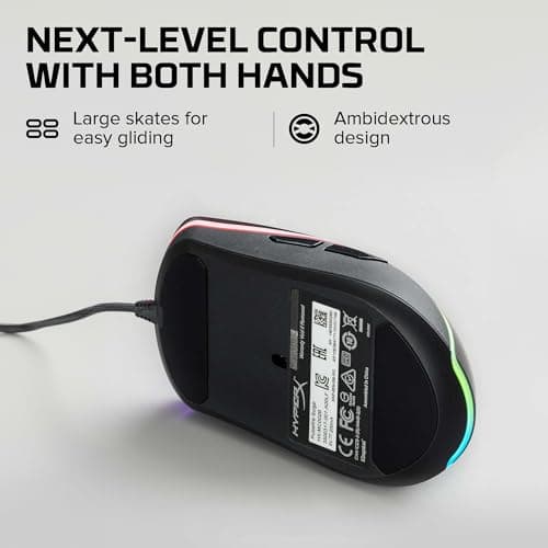 HyperX Pulsefire Surge - RGB Wired Optical Gaming Mouse, Pixart 3389 Sensor up to 16000 DPI, Ergonomic, 6 Programmable Buttons, Compatible with Windows 10/8.1/8/7 - Black 6