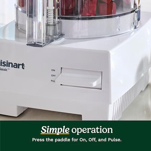 Cuisinart 7-Cup Pro Classic Food Processor, 600-Watt Motor, Vegetable Chopper & Blender for Mincing, Dicing, Shredding, Puree & Kneading Dough, DLC-10SYP1, White 6