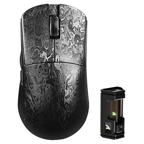 ATTACK SHARK R11 Ultra 8K Carbon Fiber Wireless Gaming Mouse,PAW3950 MAX Sensor,49g Ultra-Lightweight,Nordic 52840 MCU Chip,42000 DPI,Wired/BT/2.4GHz Wirelss Programmable Mouse for PC/Mac(Ink)