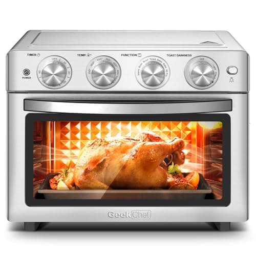 Geek Chef Air Fryer Toaster Oven Combo, 25QT Convection Ovens Countertop, 6 Slice Toaster, Stainless Steel Big Air Fryer