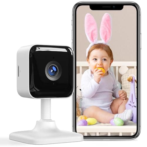 GNCC Baby Monitor with Camera and Audio, Baby Monitor WiFi Smartphone 2.4 GHz with Motion and Sound Detection, Pet Security Camera Indoor, 1080P HD Night Vision,Two-Way Audio, SD or Cloud Storage