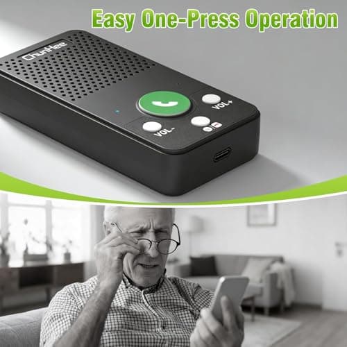 Wireless Intercom System for Home, Full Duplex Call & Answer Intercoms, No WiFi Needed, 500 ft Range, One-Touch Calling for Seniors & Family, Rechargeable 1000mAh Battery (2 Pack) 5