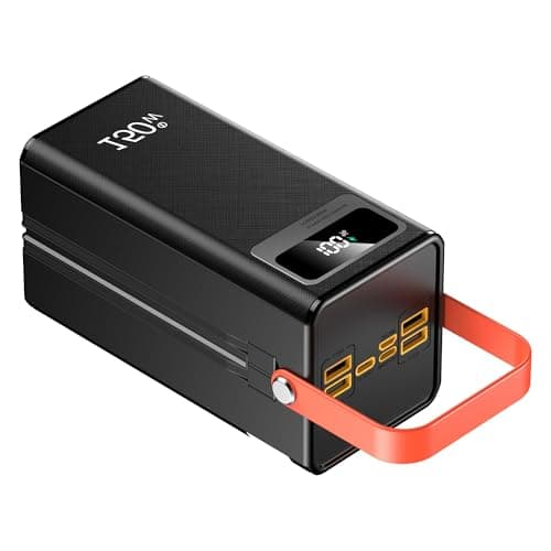 MAXIAEON 100000mAh Power Bank, 150W Fast Charging Portable Charger, with LED Light, with Built-in Cables, 4 Outputs & 3 Inputs, Rechargeable Portable Power Supply for Cell Phones, Random Color