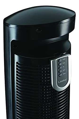 Lasko Oscillating Tower Fan, Remote Control, Ionizer, 3 Speeds, Timer, for Bedroom, Office, Kitchen 42", Black, T42950 8