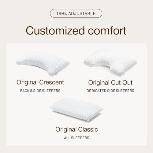 Coop Home Goods Original Adjustable Pillow, King Size Bed Pillows for Sleeping, Cross Cut Memory Foam Pillows - Medium Firm Back, Stomach and Side Sleeper Pillow, CertiPUR-US/GREENGUARD Gold 9
