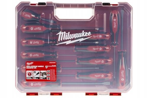 Milwaukee Set of 12 Tri-Lobe Screwdrivers 4932472003,Red 5