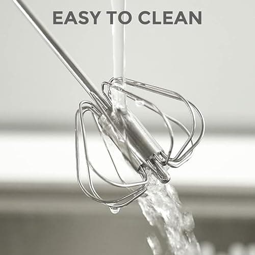 Import Unk 1 Stainless Steel Whizzy Whisk, Semi Automatic Whisk Egg Whisks Mixer for Stirring, Blending, Whisking, & Beating Blender, Hand Push Mixer (10 inches) 5