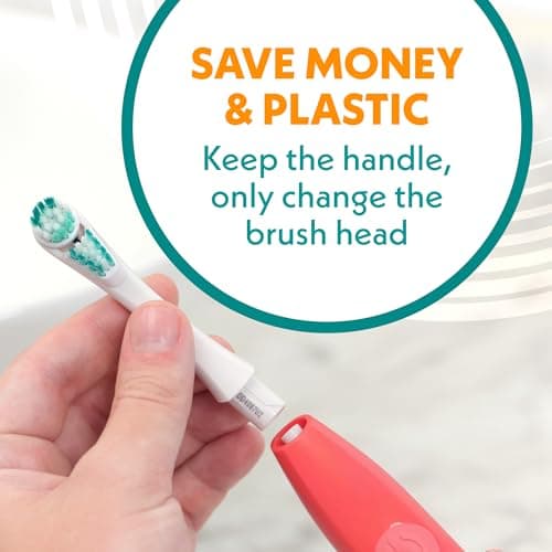 Spinbrush New PRO WHITEN Battery Powered Electric Toothbrush for Adults, Medium Bristles, Coral, 1 Count 8