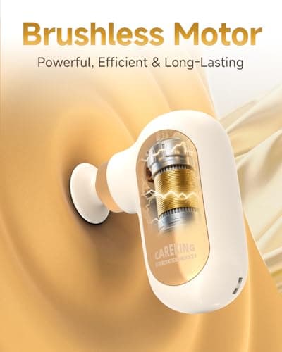 CAREKING Mini Massage Gun Travel Size, Powerful Small Massage Gun Deep Tissue for Pain Relief, Muscle Massager for Neck Shoulder Thigh Scalp Quiet Pocket Massager, FSA-HSA Eligible 7