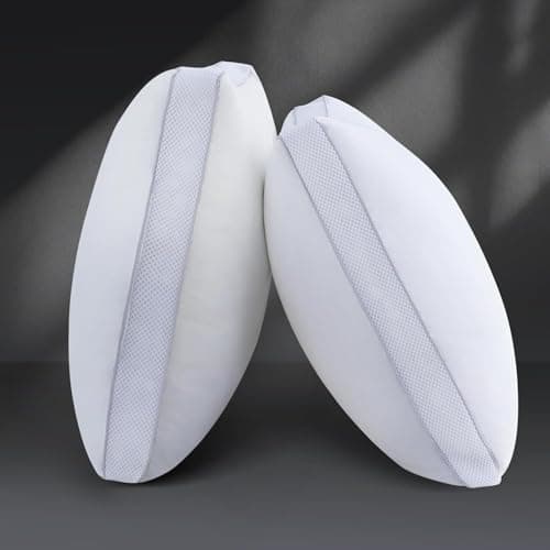 Yalamila Goose Down Bed Pillows Queen Size Set of 2 (White), Hotel Collection Pillows for Sleeping, Gusseted Pillow for Side, Back, or Stomach Sleepers, 20" x 30" 7