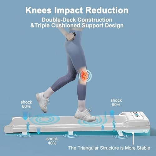 BARWING 6.5MPH Walking Pad Treadmill Under Desk Walking Pad with Incline 330 lbs Mini Portable Walking Treadmill for Home Small Office with Remote Control Incline Walking pad Under Desk 8