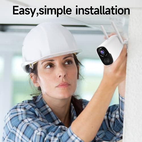 Rraycom Solar Camera Security Outdoor, Solar Powered WiFi System Surveillance Camera with 2K Color Night Vision, 2 Way Talk, Spotlight & Siren, Compatible with Alexa, BW4PLUS-SP, BW4P-SP-W-4PC 3