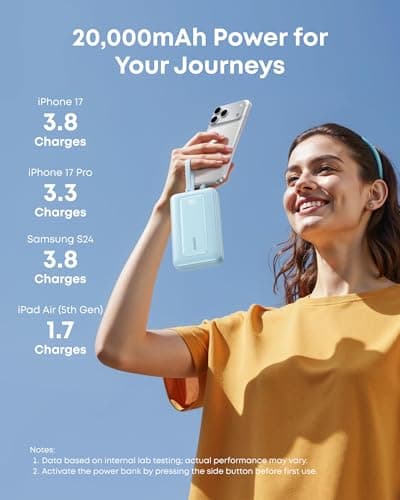 Anker Zolo Power Bank (2025 Upgraded Version), 45W Max Fast Charging, 20,000mAh Battery Pack, Dual Built-in USB-C Cables, USB-C&A Port, for iPhone 17/16 Series, Galaxy, MacBook, and More 5