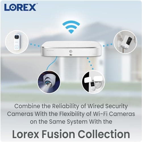 Lorex Fusion 4K Metal Bullet Camera – PoE Wired Home Security Add-On Camera - Motion Detection, Color Night Vision, Long Range IR, Weatherproof, Ultra HD Indoor & Outdoor Surveillance (White) 8