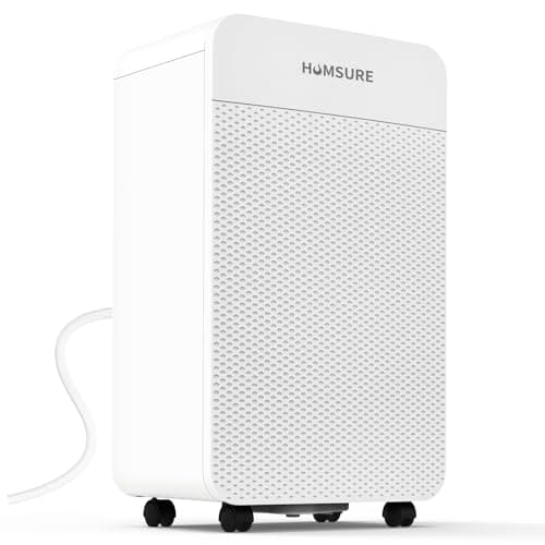 HUMSURE 4500 Sq. Ft 80 Pints Dehumidifier for Basement and Home, Bathroom, Bedroom, Equipped With Drainage Hose, Automatic Defrosting, 24-Hour Timer Function
