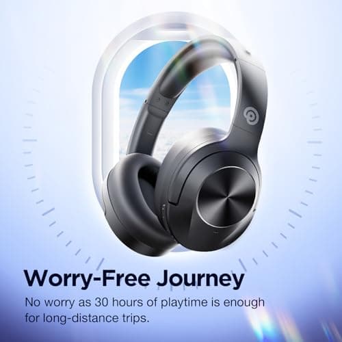 Upgrade Pro‑level Hybrid Active Noise Cancelling Headphones with HD Sound, Wireless Bluetooth Headphones Over The Ear Unequaled Comfort, Vivid Deep Bass, for Home Office Travel Birthday Gift, Black 8