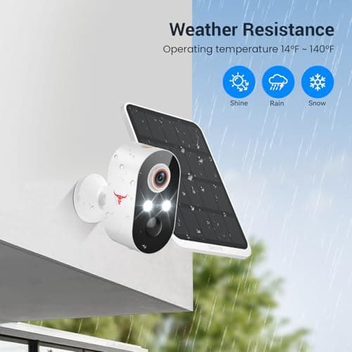 FameVibe 1080p Solar Security Camera Wireless, Smart AI Human Detection, 2-Way Audio, Color Night Vision, Cloud Storage, 2.4G WiFi, Indoor/Outdoor Surveillance Bullet Cam (2 Pack) 8
