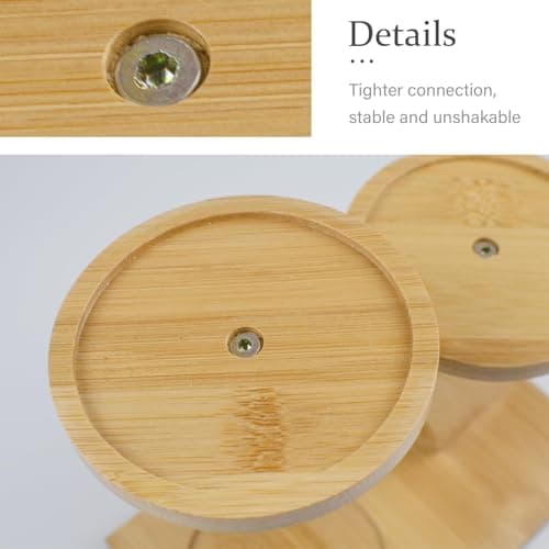 XXXFLOWER Bamboo Plant Stand ,3 Tiers Indoor Succulent Windowsill Shelf - Small Tabletop Plant Holder for Home, Office, Living Room, Bedroom Decoration 1pc 6