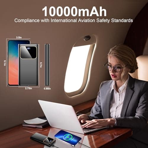 Coucur Power Bank 10000mAh Portable Charger, USB-C (Input&Output) 22.5W Fast Charging Battery Pack,QC 4.0+PD3.0 LED Display Phone PowerBank, for iPhone Samsung and etc Smartphones and All USB Devices 7