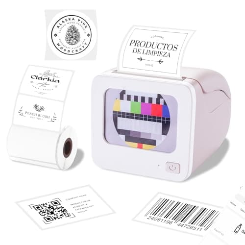 vretti BQ1 Bluetooth Label Maker Machine with Tape - Thermal Label Printer for Barcode Name Address Labeling Mailing Home Office & Small Business, Compatible with Android & iOS Mobile Phones