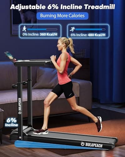 Walking Pad with Incline, 3 in 1 Under Desk Treadmill with Handle Bar Removable Desk Workstation & Device Holder, 3.5HP Foldable Treadmills with 300lbs Capacity for Home Office 5