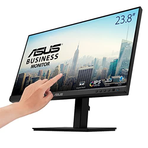 ASUS 24" 1080P Multi-Touch Monitor (BE24ECSBT) - Full HD, IPS, 10-Point Touch, IPS, Eye Care, USB-C with Power Delivery, HDMI, DisplayPort Daisy Chain, Height Adjustable, VESA Wall Mountable