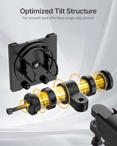 monTEK Heavy-Duty Monitor Arm for 17-57" Ultrawide Curved Screen, Supports up to 59.4 lbs, Adjustable Gas Spring Arm, 75/100 VESA Mount, Clamp & Grommet Desk Monitor Mount Single, Black 5