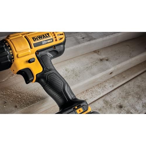 DEWALT 20V Max Cordless Drill Driver Set, 2 Speed, High Performance Motor, Includes 2 XR 1.3Ah Li-Ion Batteries, Charger and Contractor Bag (DCD771C2) 10