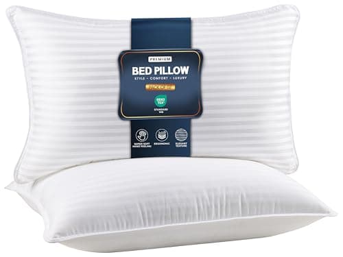 Utopia Bedding Bed Pillows for Sleeping King Size (White), Set of 2, Down Alternative Pillow for Sleeping, Cooling Hotel Quality Pillow Set for Back, Stomach or Side Sleepers