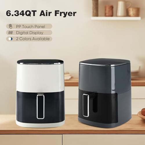 OLIXIS Air Fryer 6 Quart with Window Square Air Fryer 12-in-1 Air Fry, Roast, Reheat, Dehydrate, Bake, Steam, Fries, Custard, Chicken, Wings, Sea Food, Vegetabels,400F Beige 7