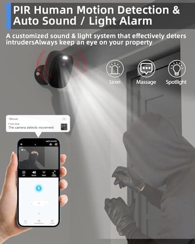 5G Security Cameras Wireless Outdoor 4pack, 2K Battery Powered Camera for Home Security with IP65, SD/Free Cloud Storage, No Monthly Fee, AI Motion Detection, Color Night Vision, 2-Way Audio,Alexa 6