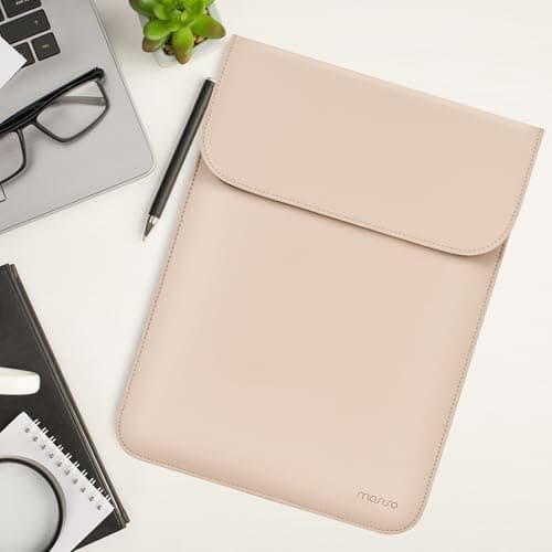 MOSISO Laptop Case 13 inch, 13 inch Laptop Sleeve Compatible with MacBook Air M4 M3 M2 M1 2025-2018 / Pro M2 M1 2025-2016, Faux Suede Leather Case with Small Bag, Apricot 7