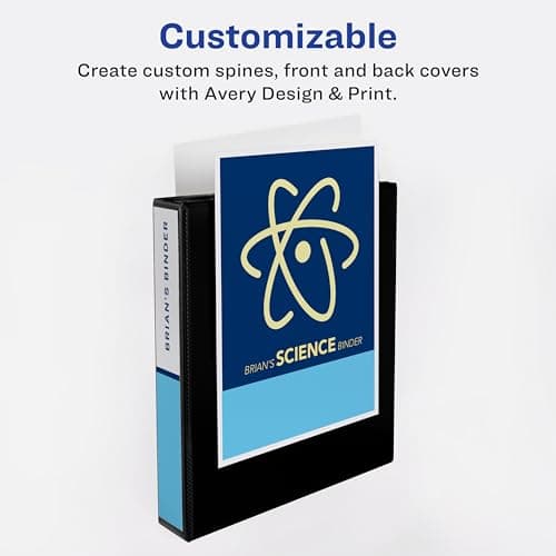 Avery Showcase Standard View 3 Ring Binder, 1.5" Slant Rings, 375-Sheet Capacity, 2.1 Inch Wide Spine, 1 White Binder, Ideal for Lightweight Organization and Occasional Referencing (19651) 7