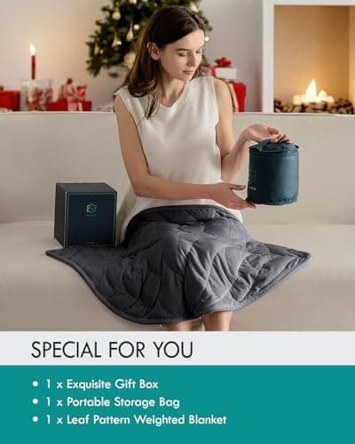 Kaisa Weighted Lap Blanket 5 lbs 23" x 29", Cozy Luxury Crystal Velvet Small Weighted Blanket for Adults, Portable Travel Weighted Blanket for Relaxation, Ideal Gifts for Christmas New Year, Gray 7