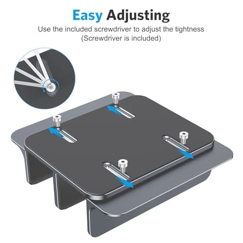 OMOTON Vertical Laptop Stand [Updated Double Version], Desktop Aluminum MacBook Stand with Adjustable Dock Size, Fits All MacBook, Surface, Chrome Book and Gaming Laptops (Up to 17.3 inch) (Grey) 5