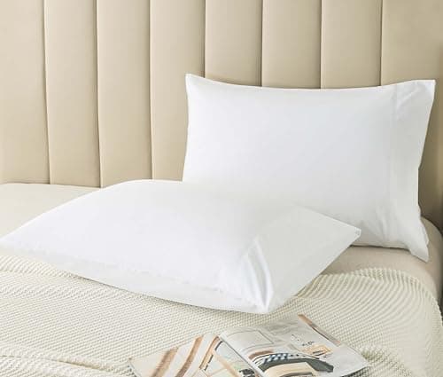 WhatsBedding Queen Size Pillowcases Set of 2, 20x30 Cotton Pillow Case with Envelope Closure, Soft & Breathable Pillow Covers for Bed, White 7
